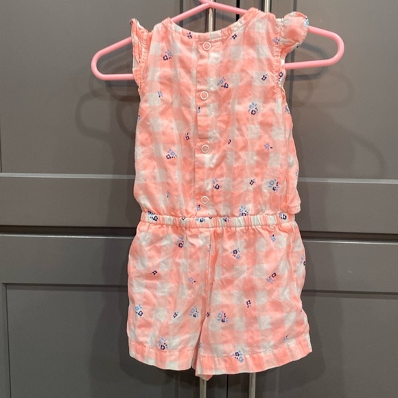 Carter's Plaid/Floral Romper - Picture 2 of 2